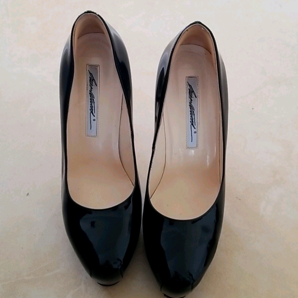 Black, Patent Leather Pumps from Brian Atwood